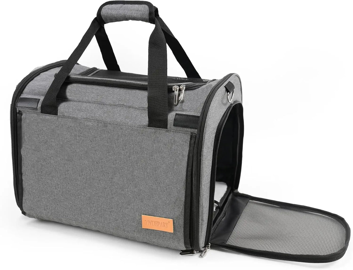Cat Carrier Backpack with Roll-Up Shade for Travel, Breathable Mesh & Foldable Design Includes Collapsible Bowl & Cushion