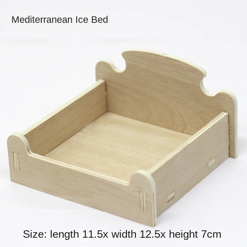 Wooden Hamster Toys Set With Cages Running Wheels Nests
