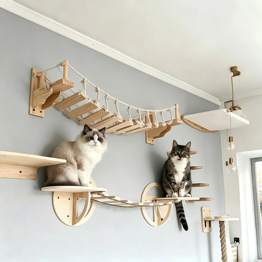 Wall Mounted Cat Sisal Bridge For Climbing And Rest