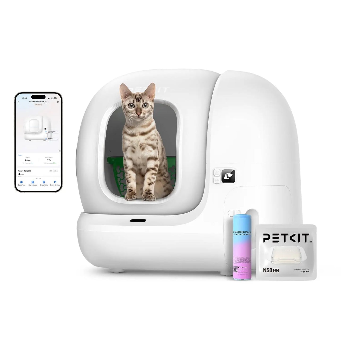 PuraMax 2 Automatic Self-Cleaning Cat Litter Box With App Control