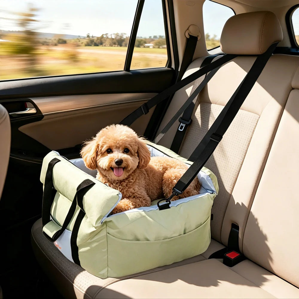 Borwart Portable Dog Car Seat With Safety Belt