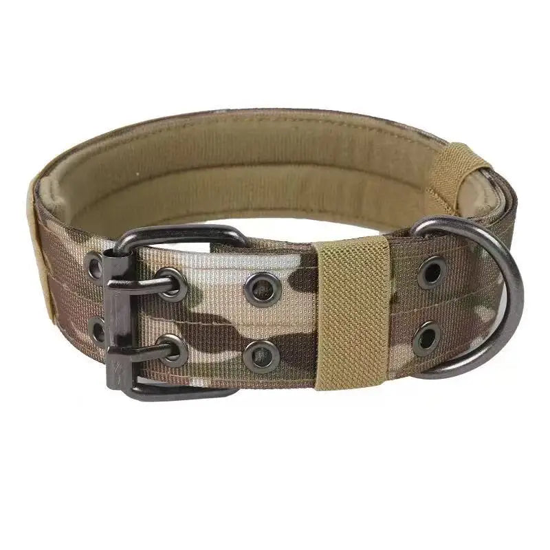 Outdoor Adjustable Military Dog Collar Traction Rope Metal D-Ring and Buckle Working Dog Collar Five-Level for Medium and Large dog harness and leash set pet collars ip67 waterproof pet collar harness