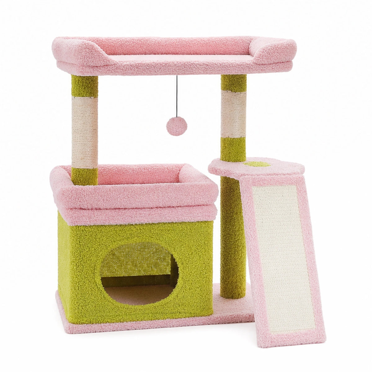 PAWZ Road Multi Tier Cat Tree With Sisal Scratching Post And Perch