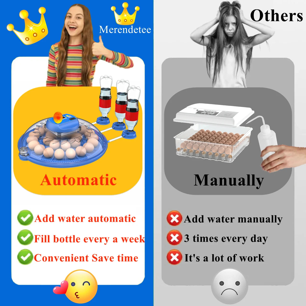 Automatic Egg Incubator With Watering System And 360 Degree View