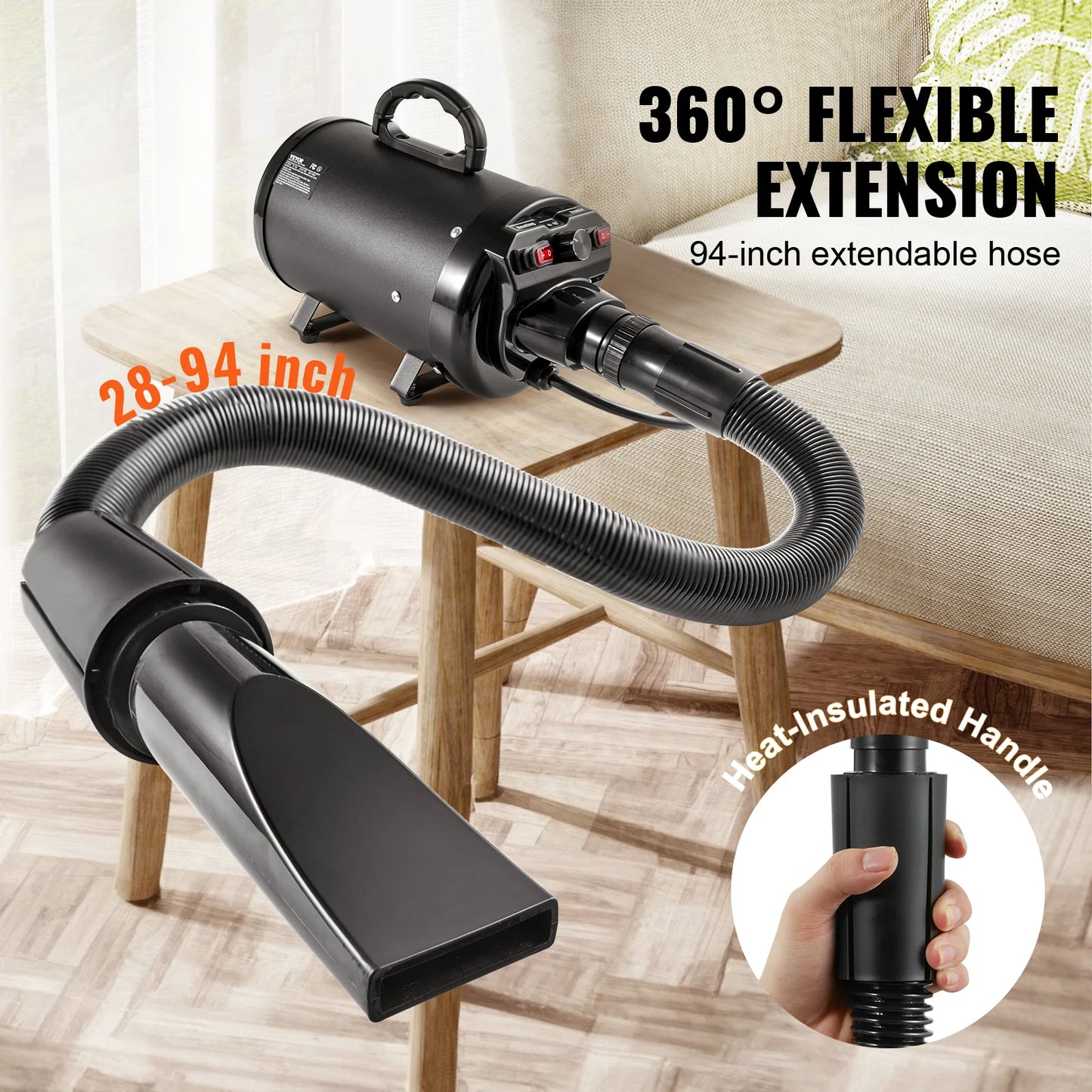 SucceBuy Dog Hair Dryer With Adjustable Speed And Temperature