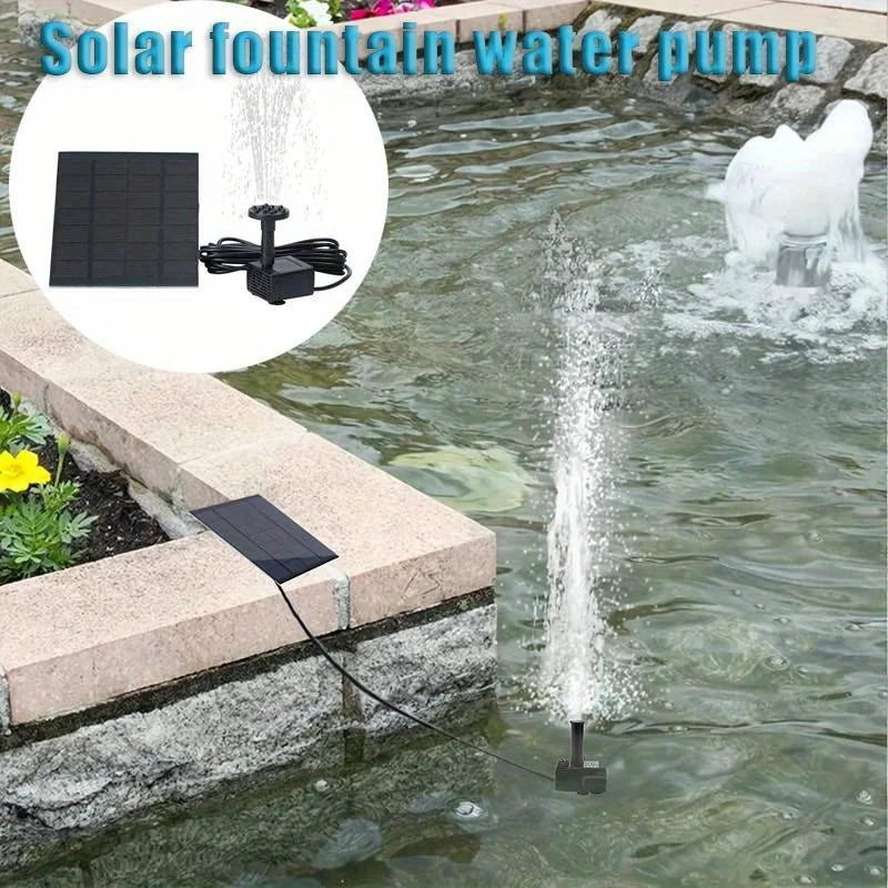 Solar Fountain Pump With Six Nozzles For Garden Pond Birdbath