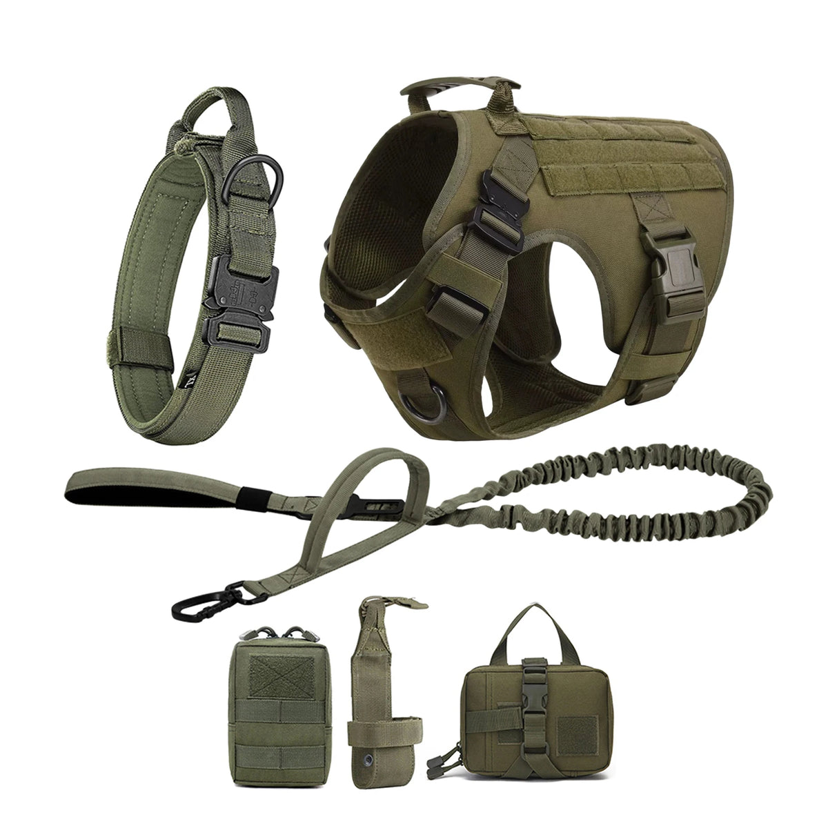 Tactical Nylon Dog Harness Padded Vest With Quick Release Buckle