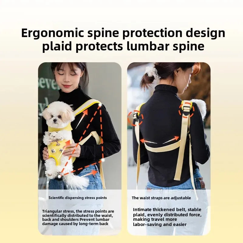 Soft Nylon Pet Dog Carrier Backpack For Small Breeds