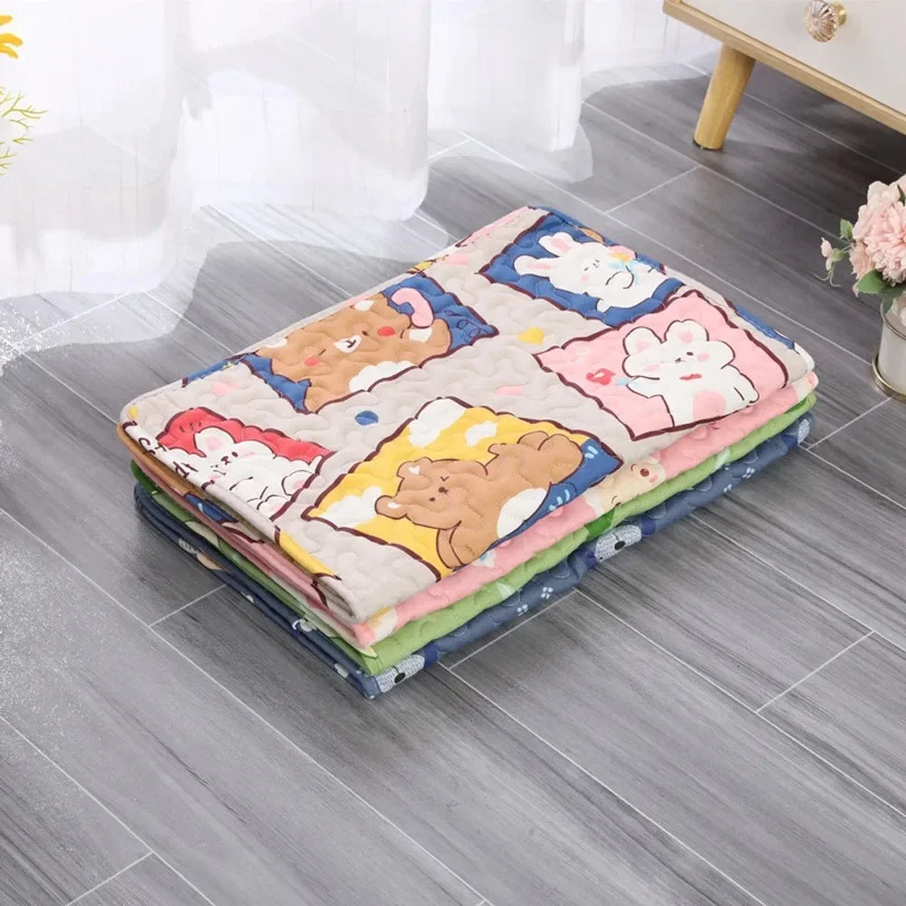 Cooling Pet Bed Mat Ice Silk Moisture Proof For Pets