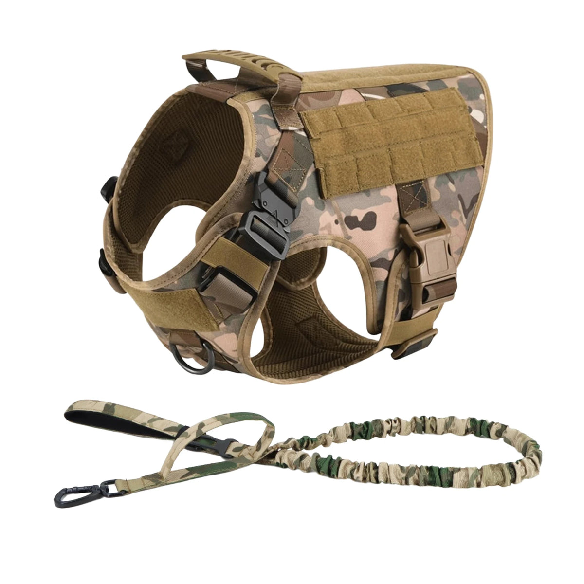 Tactical Nylon Dog Harness Padded Vest With Quick Release Buckle