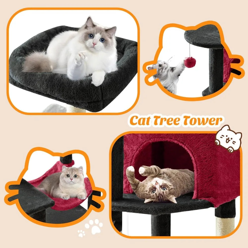 NBVCX Cat Tree Tower With Indoor Sisal Scratching Posts