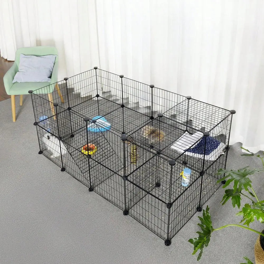 XMSJ Small Animal Playpen for Rabbits and Guinea Pigs