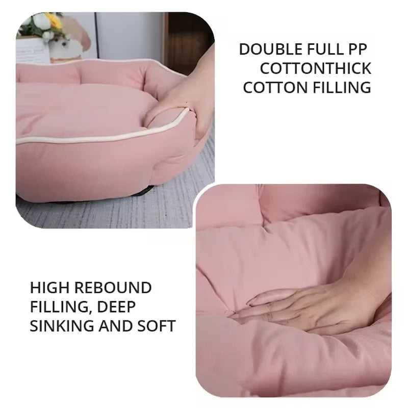 Pet Sofa Bed For Dogs And Cats Warm Winter Sleeping Mat