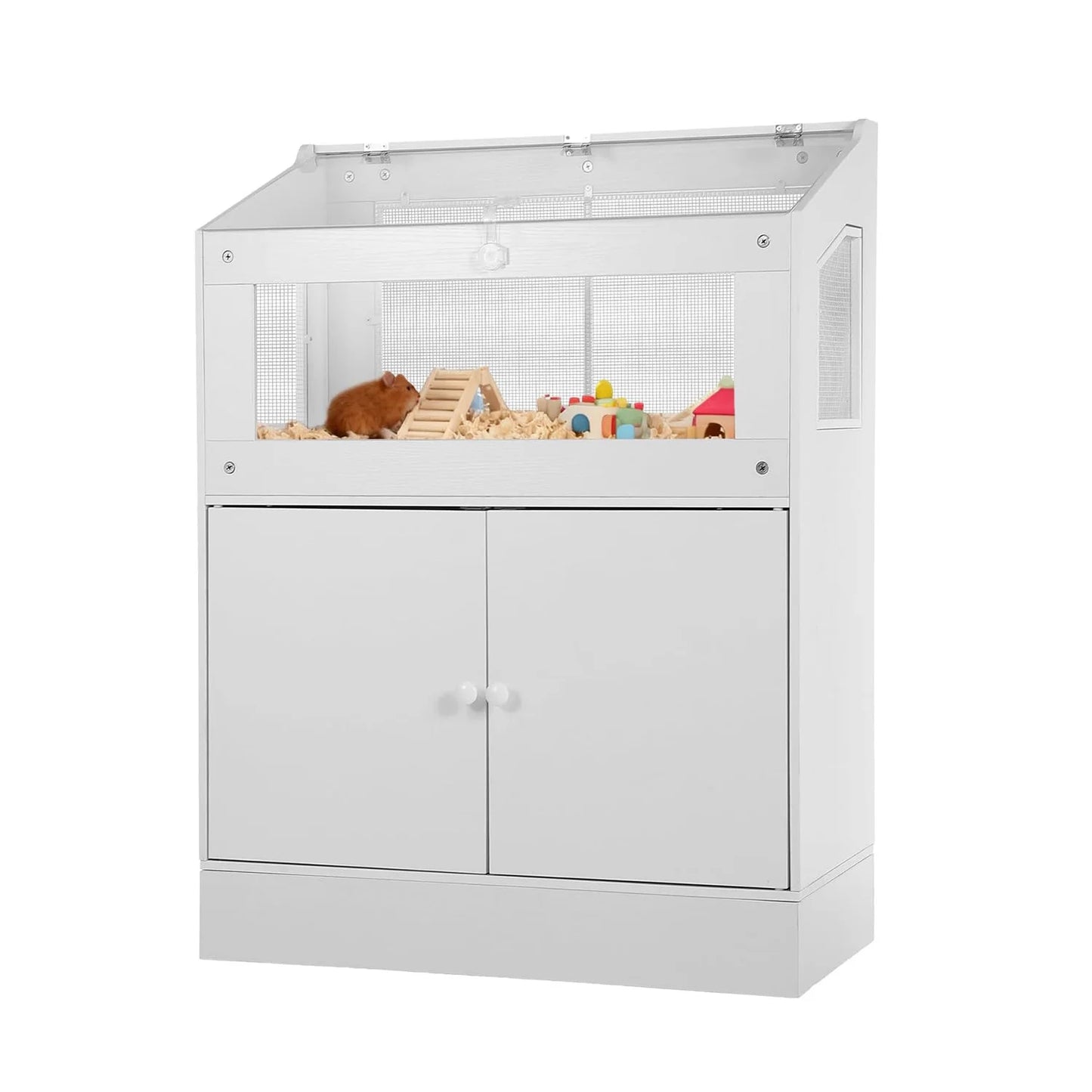 HiMISS Acrylic Cage With Storage Cabinet Pet Habitat