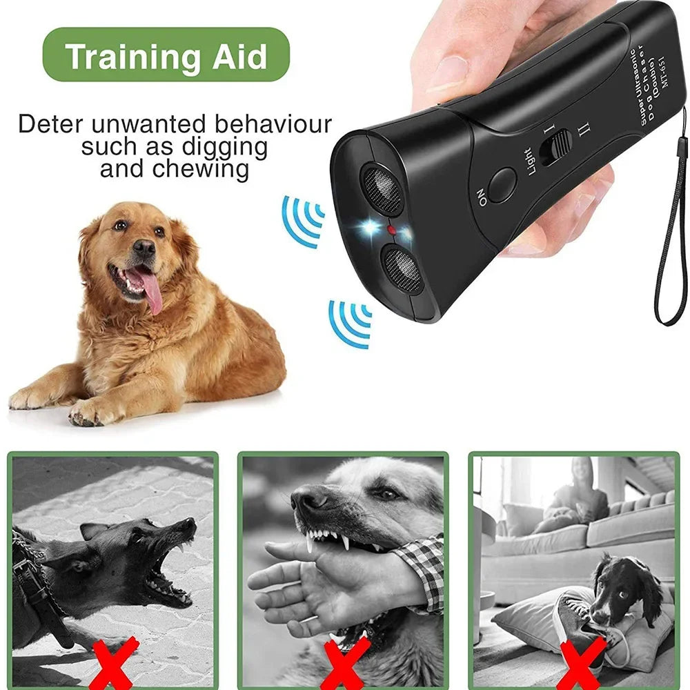 Pet Dog Repeller Ultrasonic Bark Training Device Battery Not Included