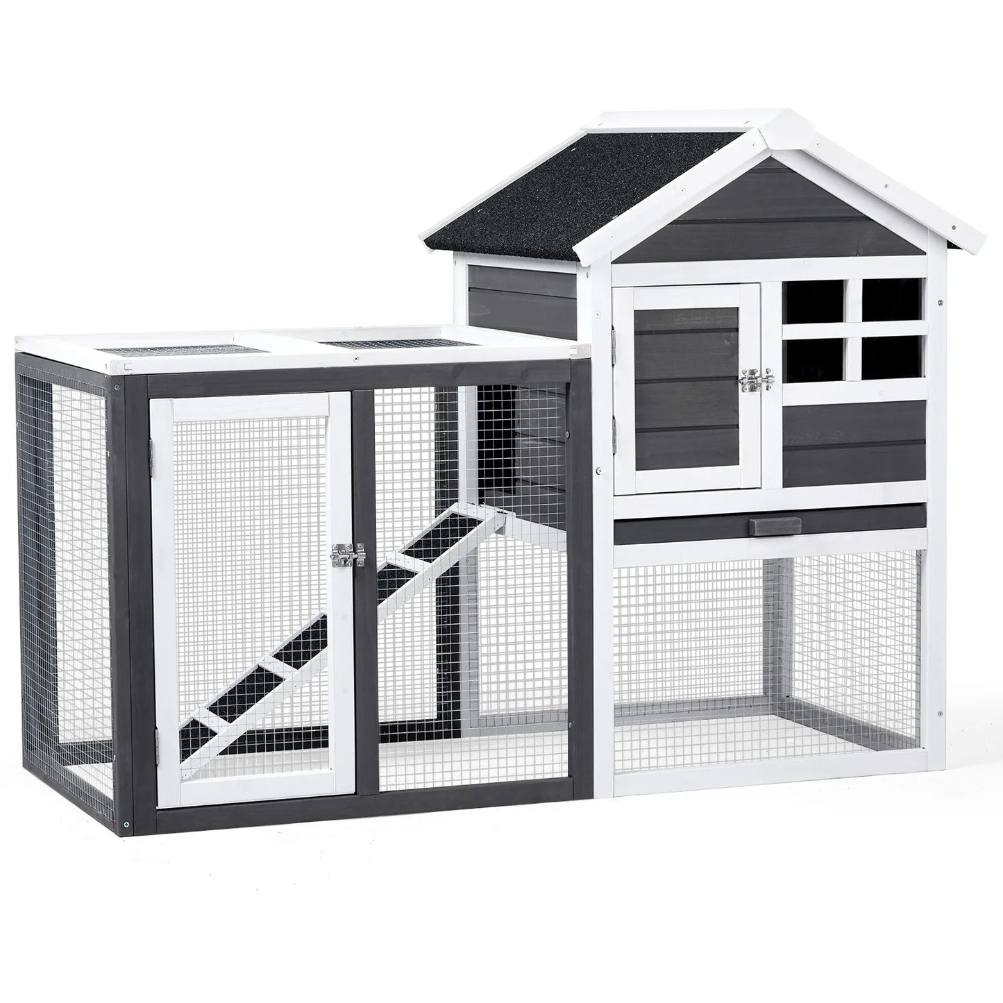 Wooden Rabbit Hutch Nesting Box For Outdoor Pet Cage