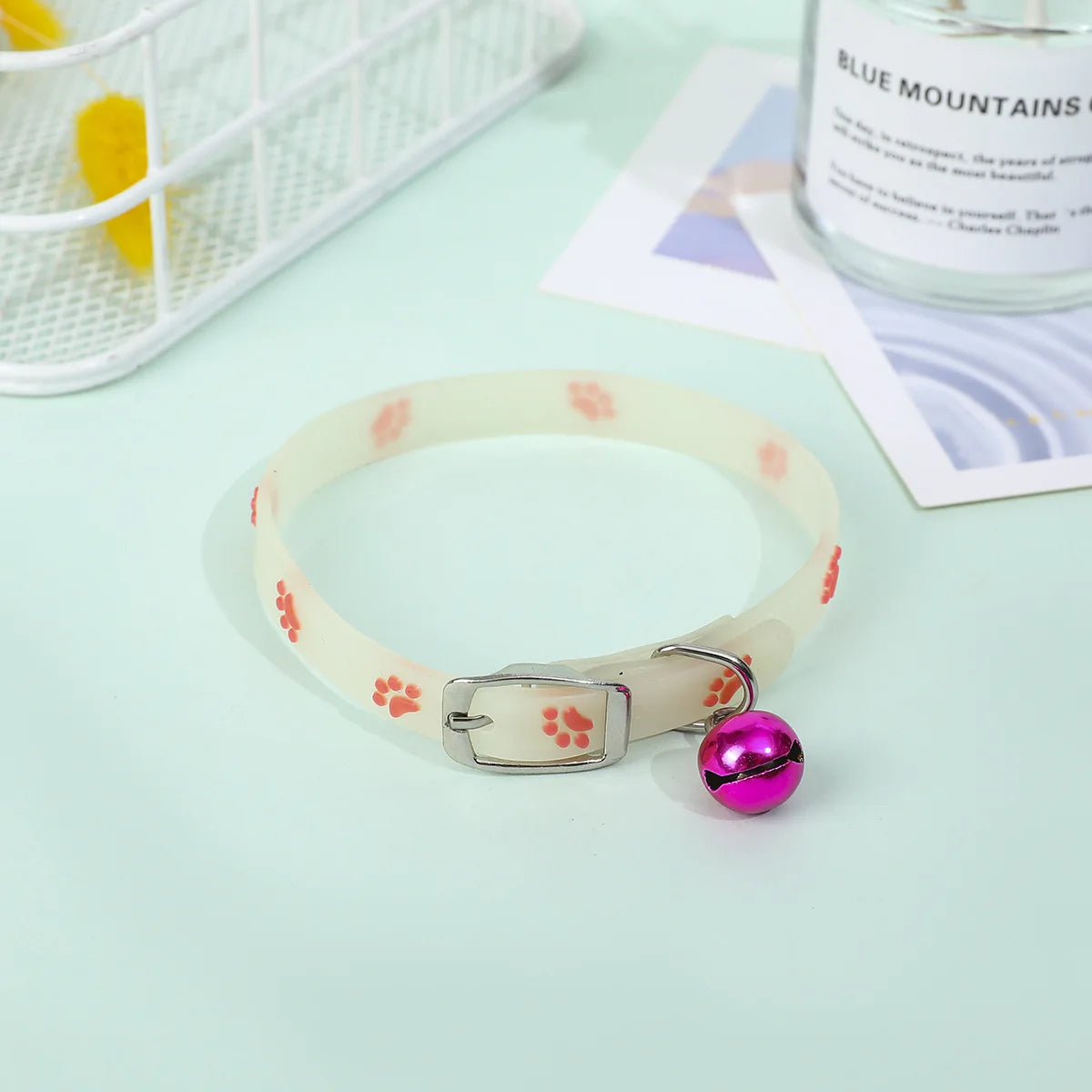Luminous Silicone Cat Necklace With Bell Collar