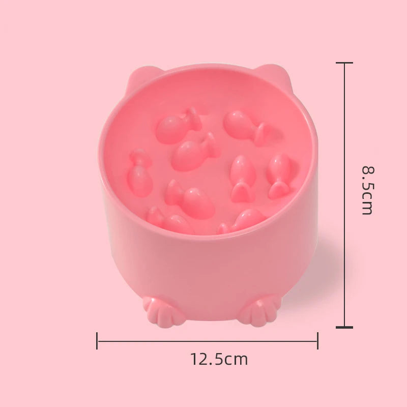 Cat Slow Feeder Bowl Anti Choking Design For Safe Feeding