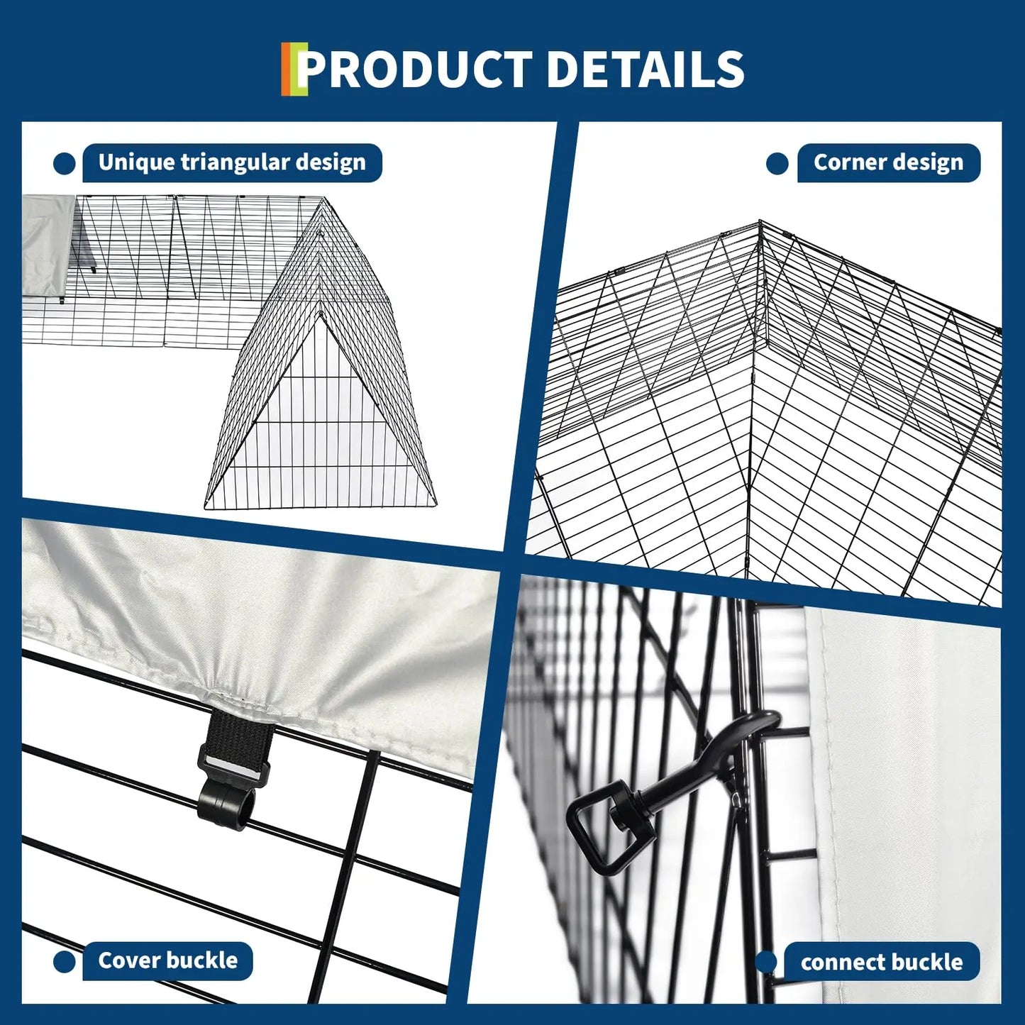 Heavy-Duty Chicken Run With Waterproof Cover Multi-Shape Chicken Tunnel For Yard Small Metal Chicken Cage For Ducks Rabbits