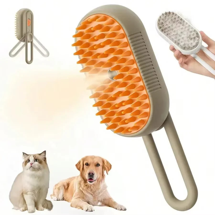 Novelty Moon 3-in-1 Electric Pet Grooming Brush Deshedding Tool
