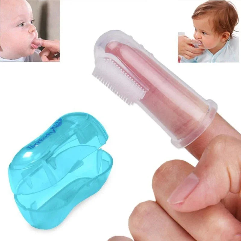 Pet Finger Toothbrush for Dogs and Cats Soft Silicagel Cleaning