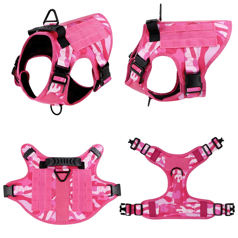 PETRAVEL Military Camouflage Dog Harness For Active Training