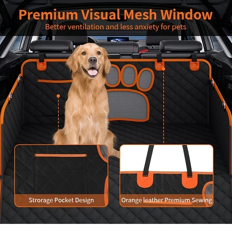 Dog Rear Seat Cover Hammock For Cars Waterproof Heavy Duty
