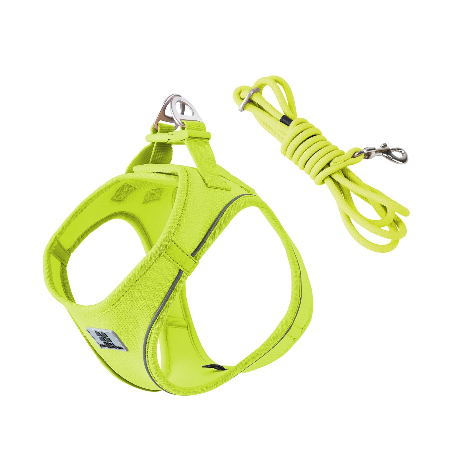 Small Combination Dog Harness Leash Set Reflective Adjustable
