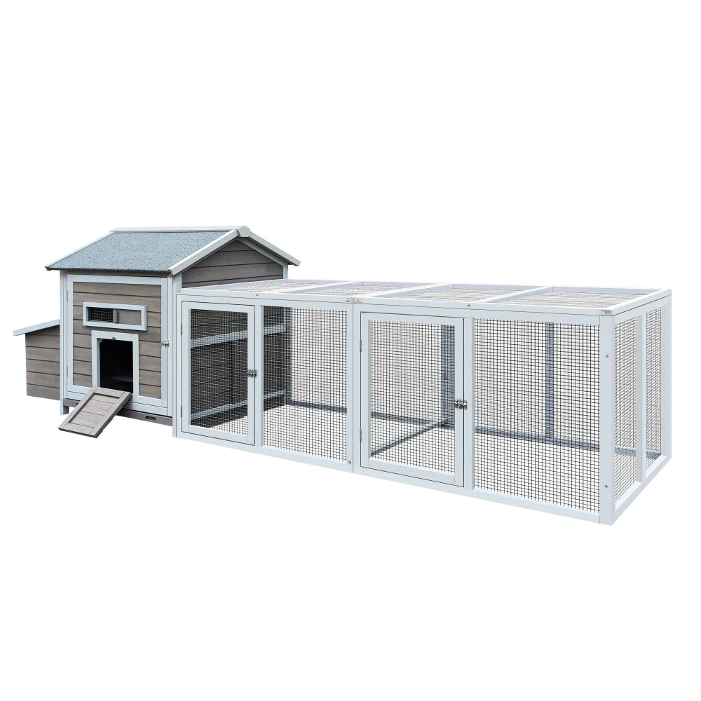 Wooden Chicken Coop Outdoor Hen House with Nesting Box