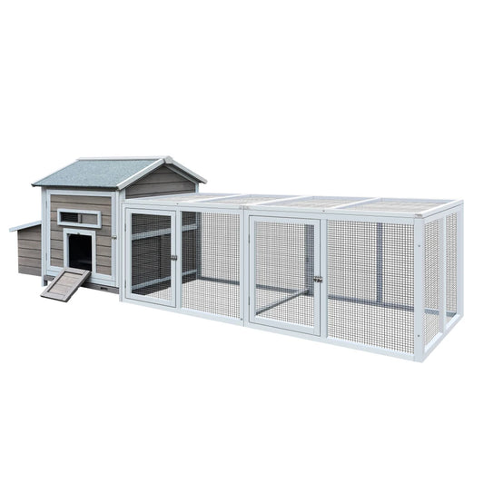 Wooden Chicken Coop Outdoor Hen House with Nesting Box