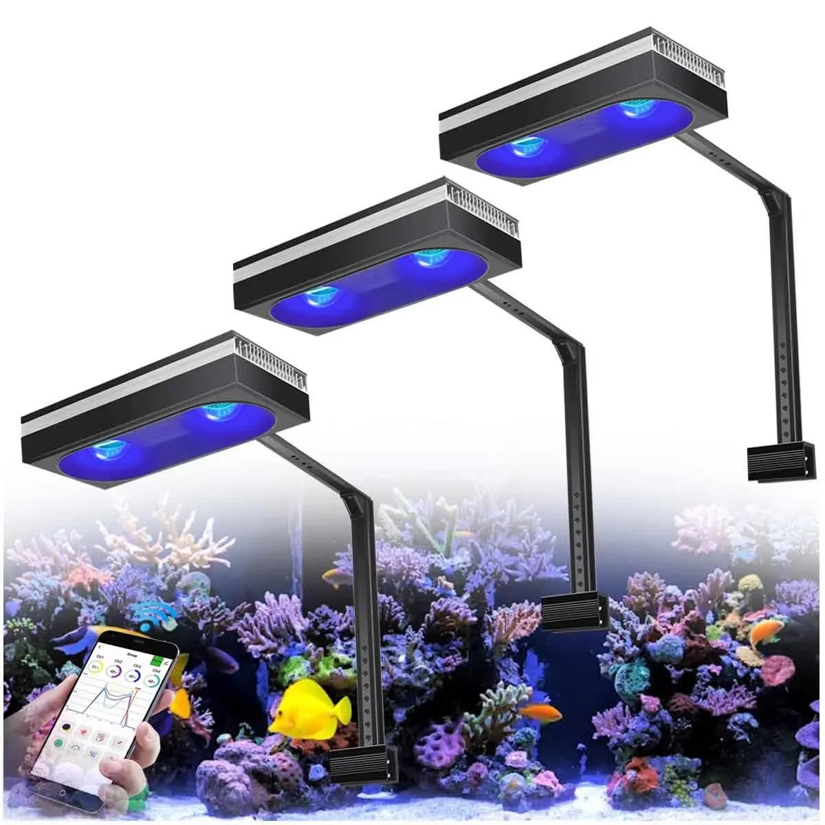 PopBloom RL180 WiFi LED Aquarium Light For Reef Tanks