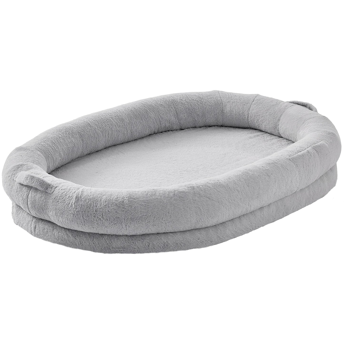 SucceBuy Human Dog Bed With Orthopedic Foam And Fur Cover