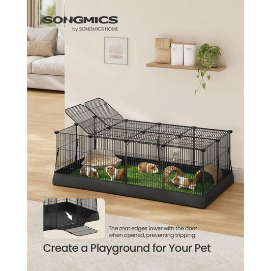 XMSJ Guinea Pig Cage and Playpen With Waterproof Mat
