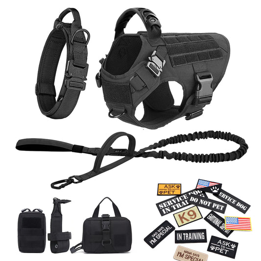 PETRAVEL Military Style Dog Harness Vest Set For Training