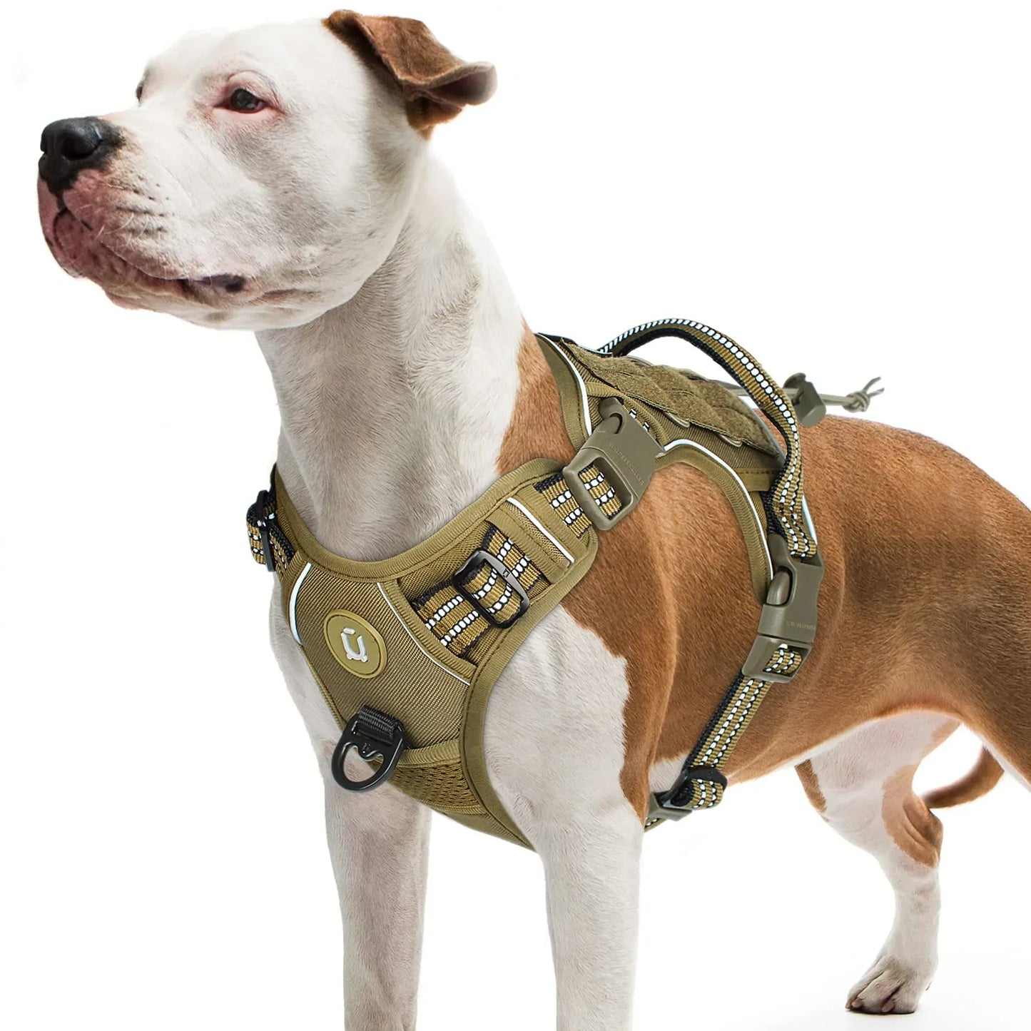 Tactical No Pull Dog Harness With Adjustable Breathable MOLLE Vest