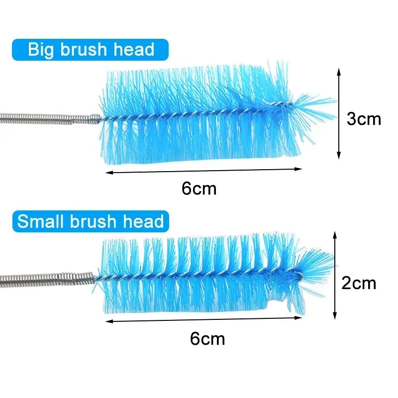 TUNFAN Stainless Steel Aquarium Cleaning Brush For Fish Tank Maintenance