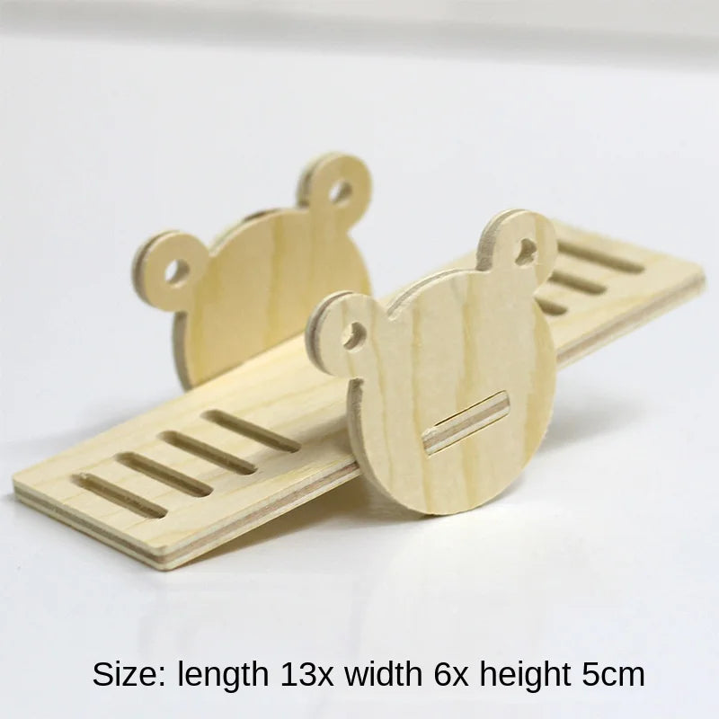 Wooden Hamster Toys Set With Cages Running Wheels Nests