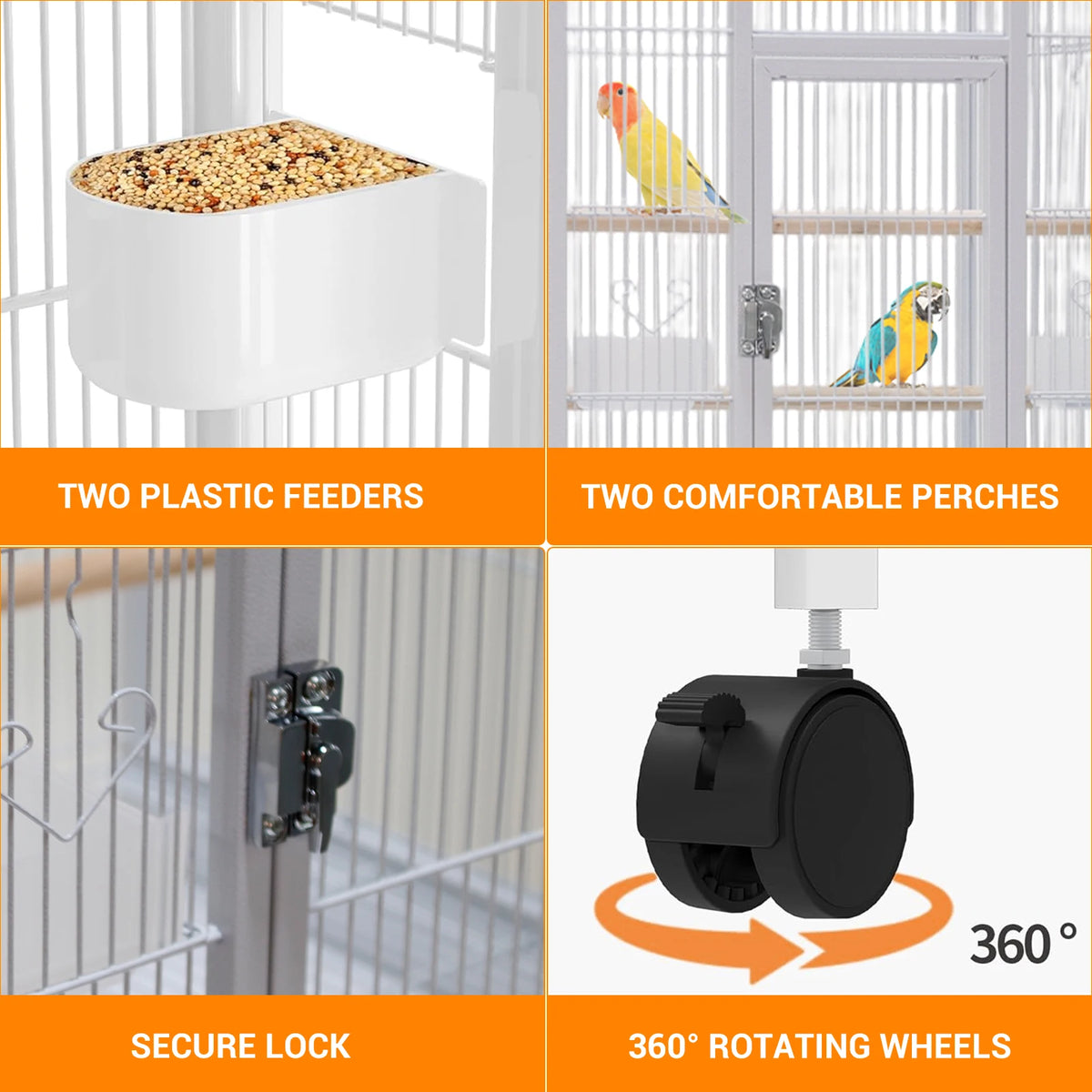 Ram 53 Inch Pet Cage With Wheels For Rabbit Or Chinchilla