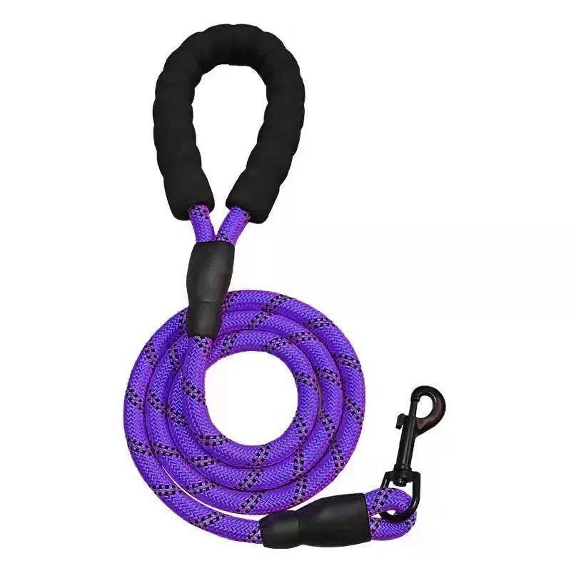 Pet Collar Leash Set Adjustable Long Reinforced Anti-pull Small Medium Large Dog Sturdy Safe Nylon Outdoor Walking Training Outfit