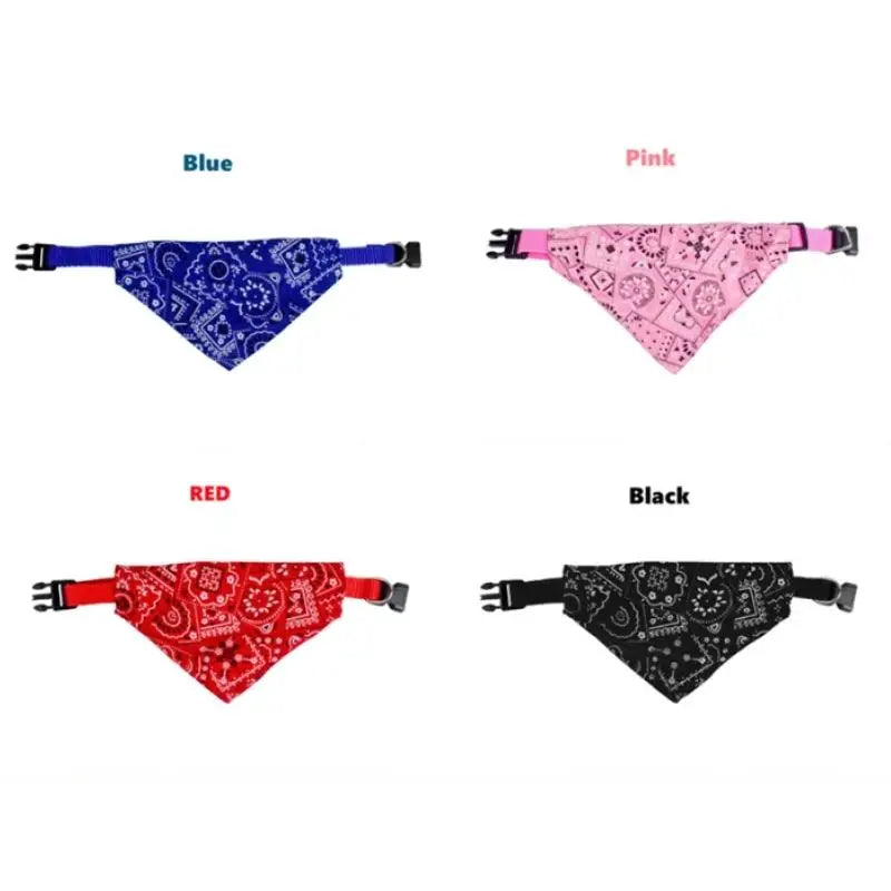 Cat Collar Lovely Adjustable Dog Cat Necktie Pet Triangular Saliva Tie Scarf Dog Bandana Collar
