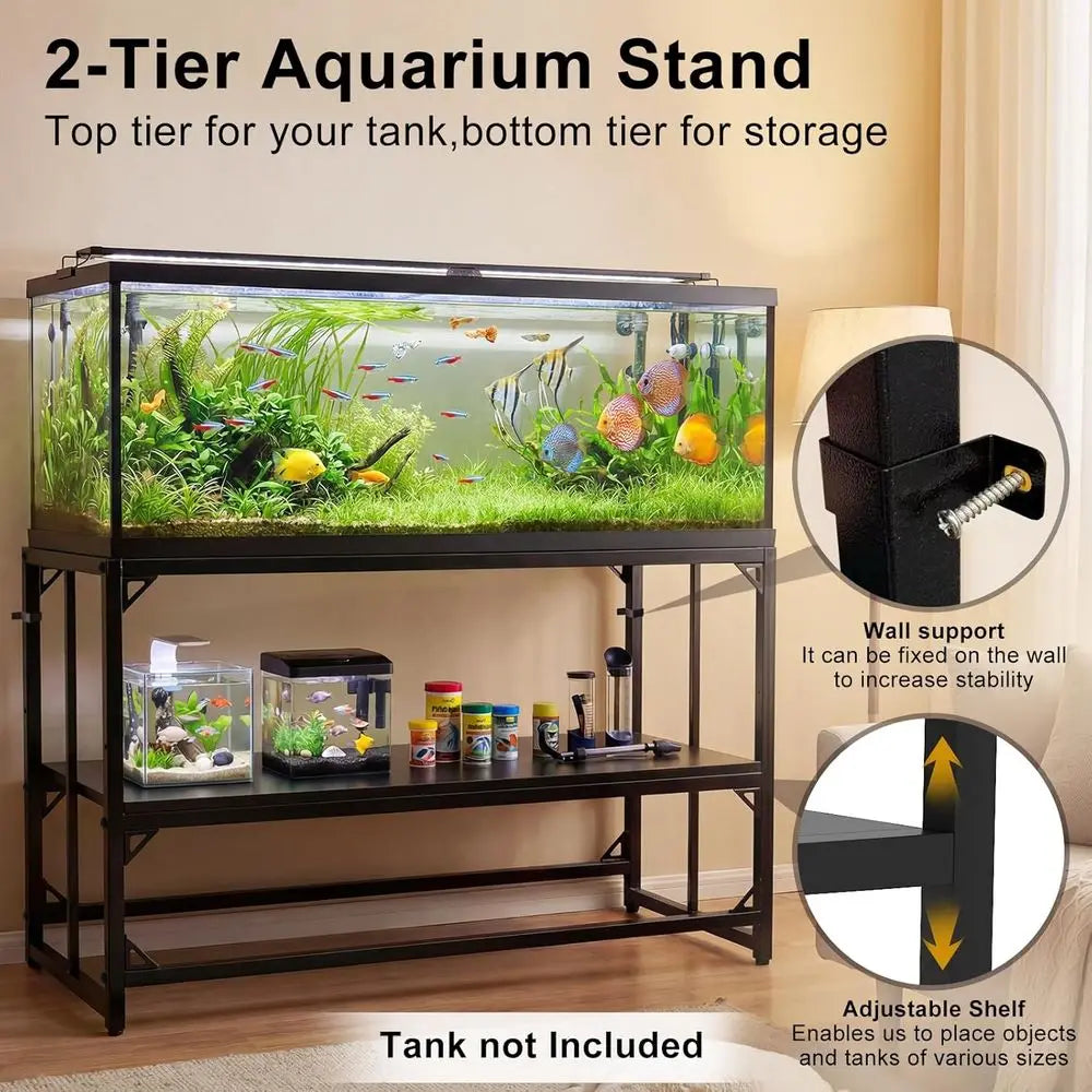 Heavy Duty Metal Aquarium Tank Stand For 50-75 Gallon Tanks