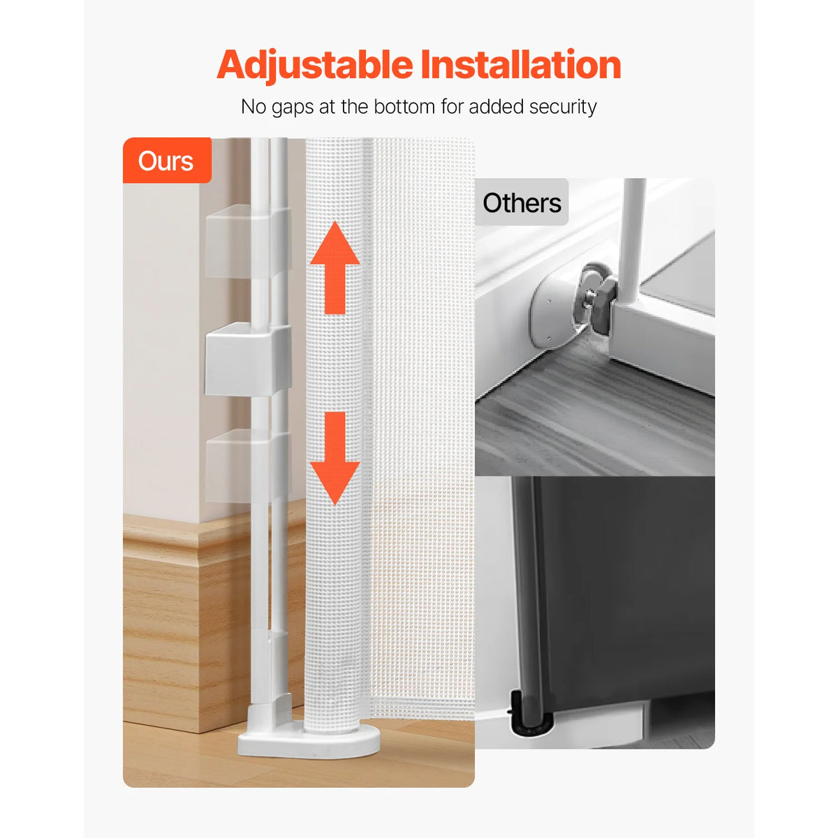 SucceBuy Retractable Baby Gate For Child And Pet Protection