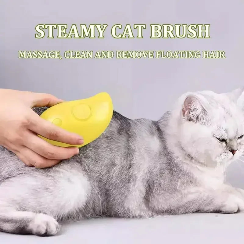 Cat Dog Steamy Brush 3 In 1 Electric Grooming Tool