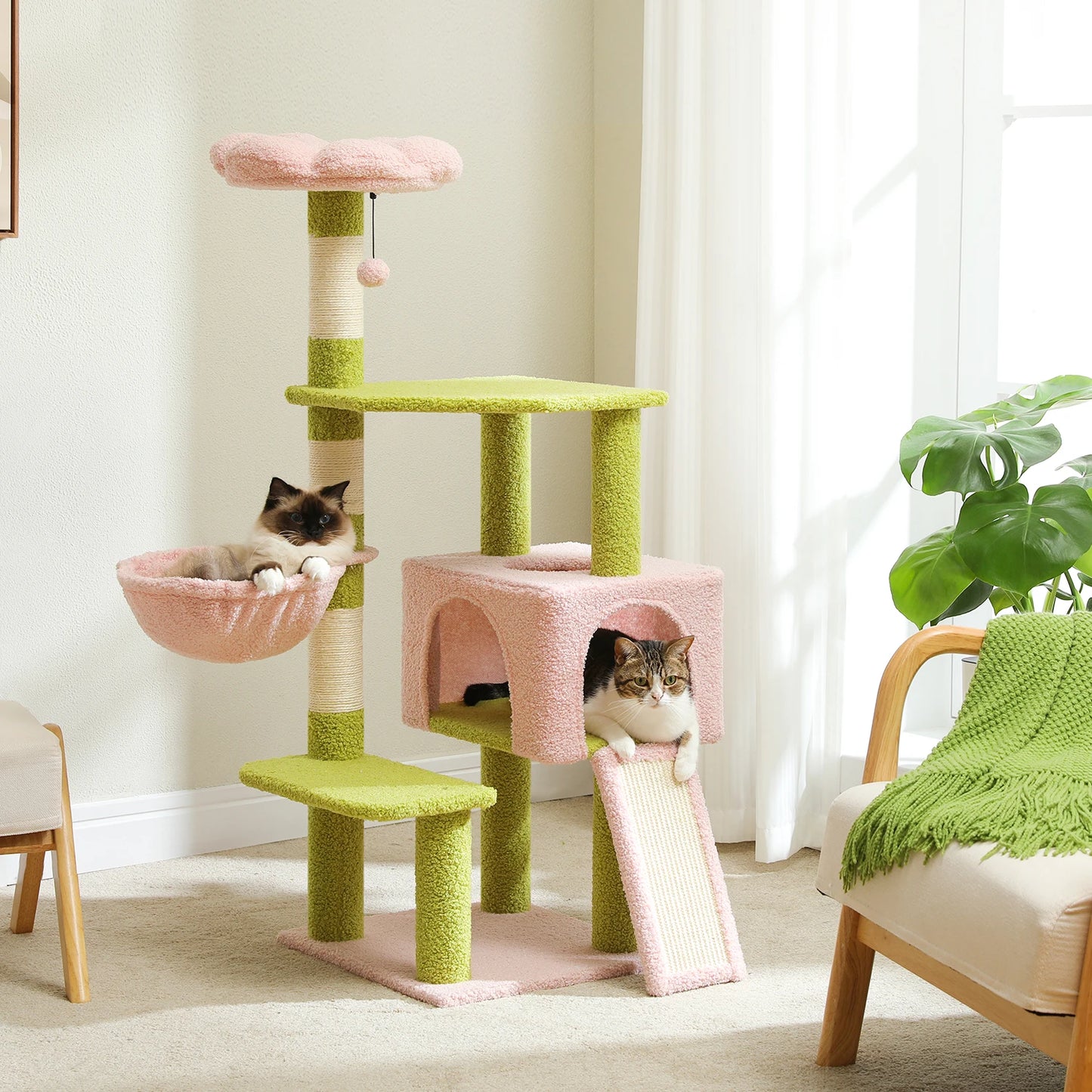 PAWZ Road Flower Cat Tree Scratching Posts Sisal Covered