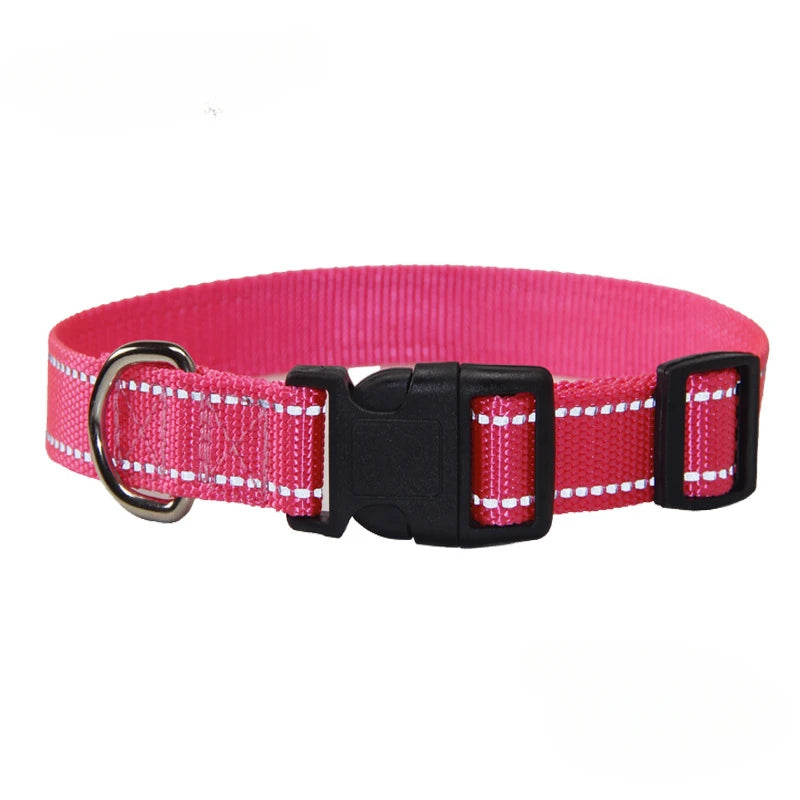 Nylon Collar Leash Set Adjustable Durable Small Medium Large Dog Safe Nylon Daily Walking Outdoor