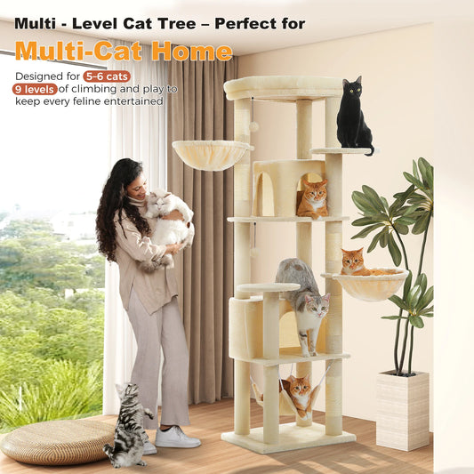 PAWZ Road Cat Tower With Scratching Posts And Hammock