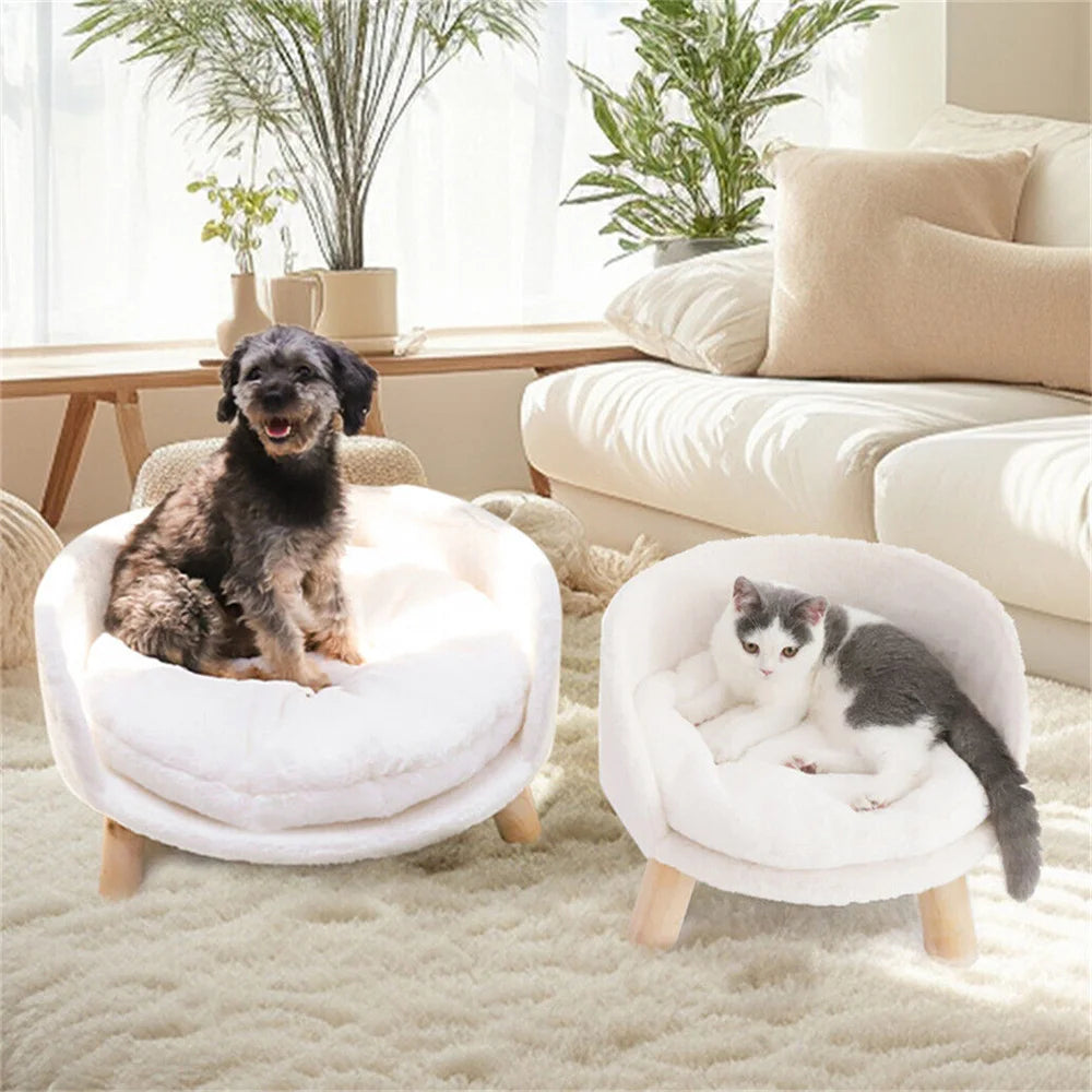 Borwart Elevated Dog Cat Sofa Bed With Removable Cotton Cushion