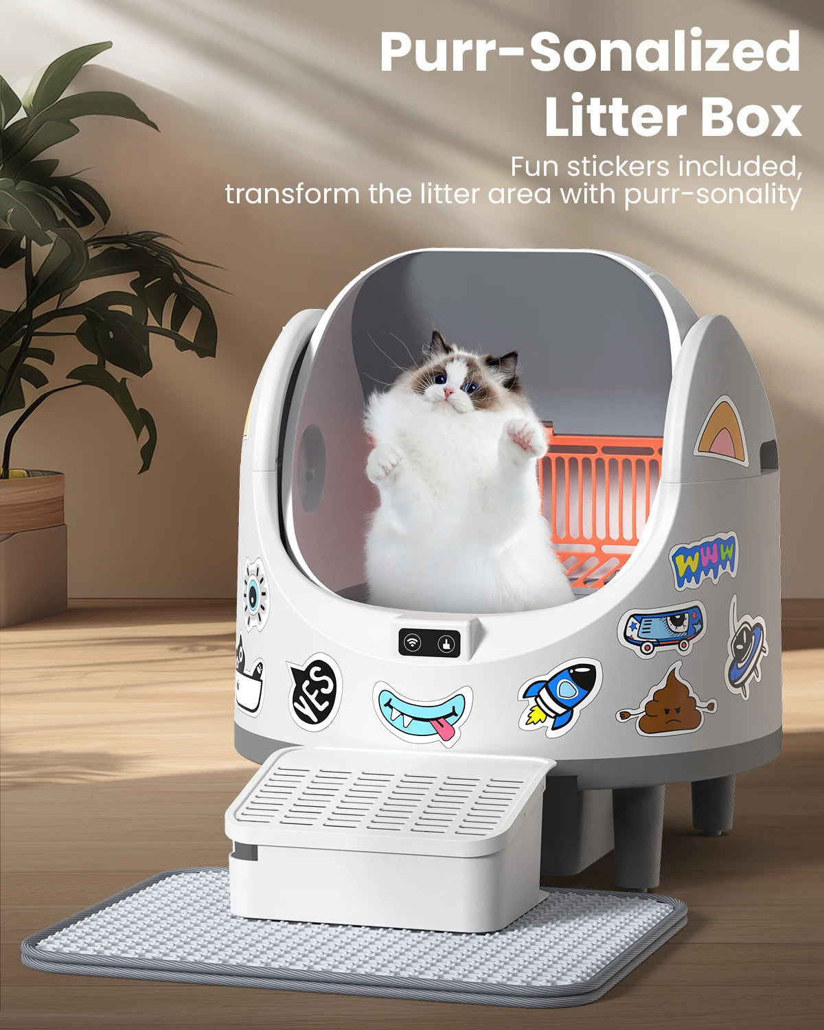 Cityflee Smart Cat Litter Box Self Cleaning Tuya App Control