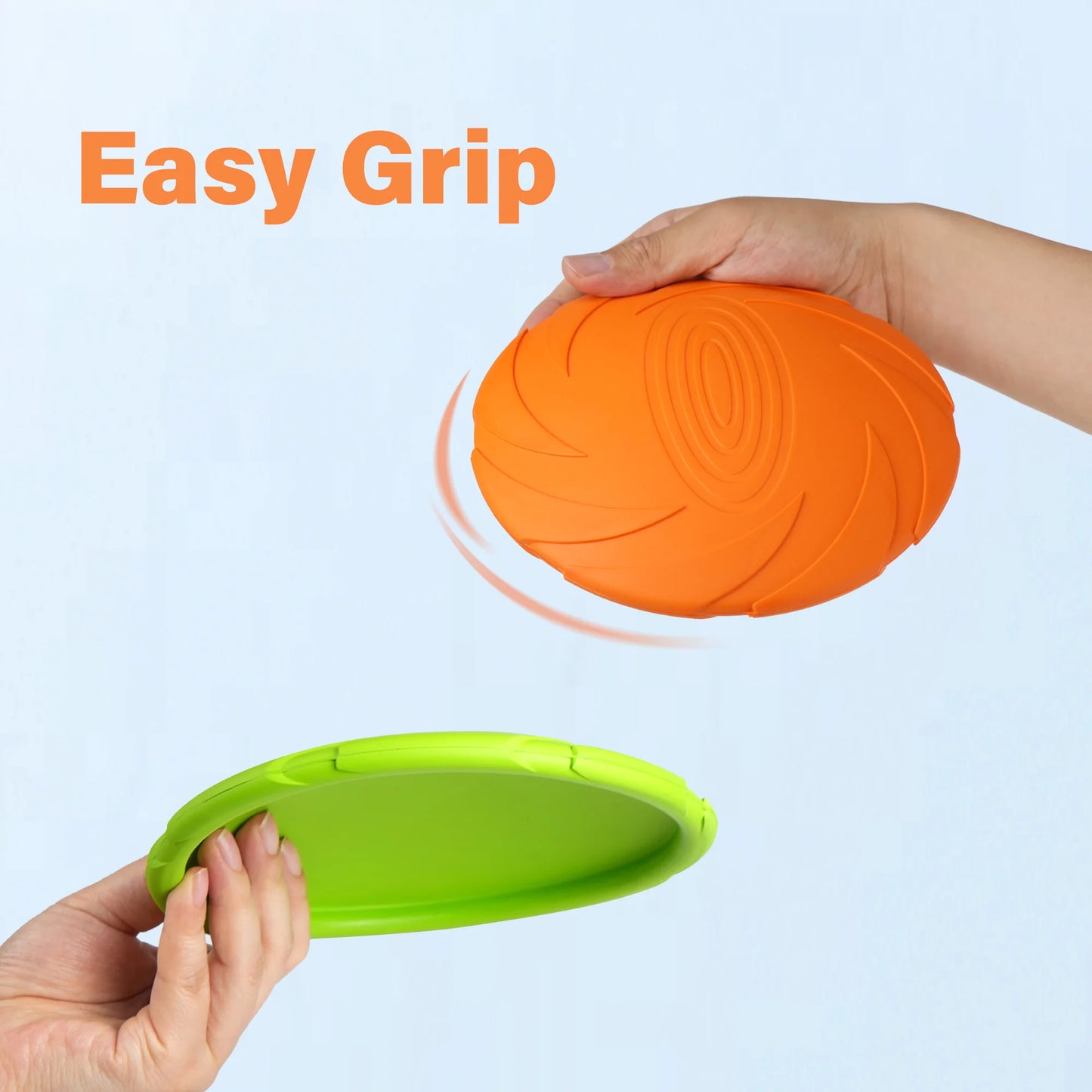 Dog Flying Disc 2 Pack Durable Rubber Floating Saucers
