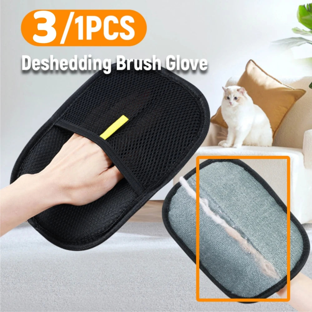Alloet Pet Hair Remover Mitt Glove Deshedding Brush Cats Dogs